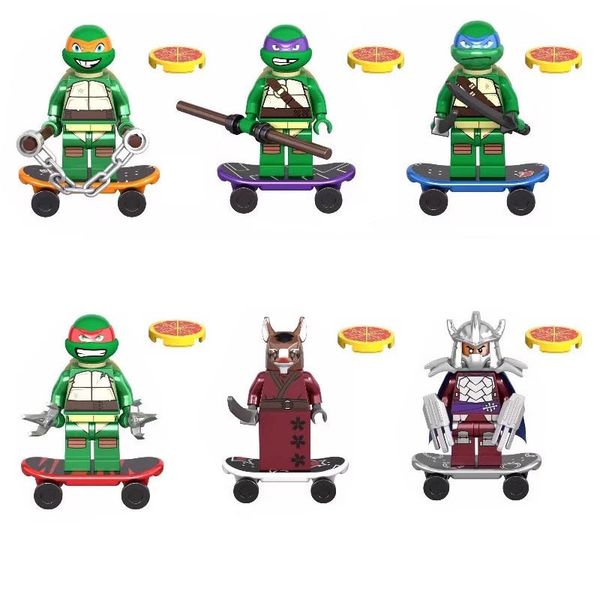 

ksz 723 animal building blocks minifigs michelangelo leonardo raphael donatello mini action figure toy