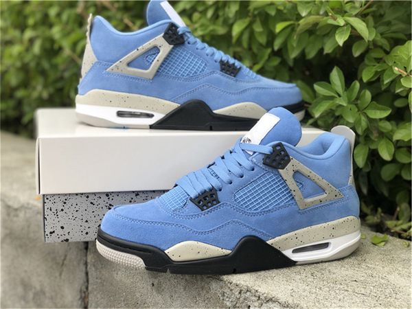 

brand shoes authentic 4 se university blue trainers tech grey 4s white black genuine suede men women outdoor sports sneakers