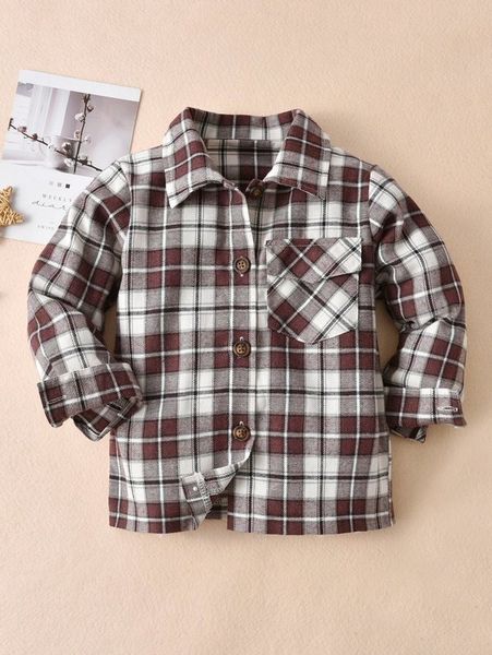 

toddler boys plaid flap pocket overshirt she, Blue;gray