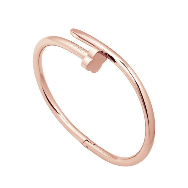 catena Bracciale di designer di lusso amore Gioielli Bracciale Acciaio al titanio Halloween Oro rosa Argento Bracciale a vite con ciondoli per unghie