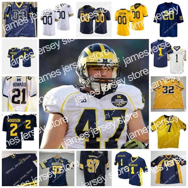 

james ncaa stitched michigan wolverines football jersey 7 khaleke hudson 12 chris evans 23 tyree kinnel 10 devin bush bob chappuis chuck ort, Black