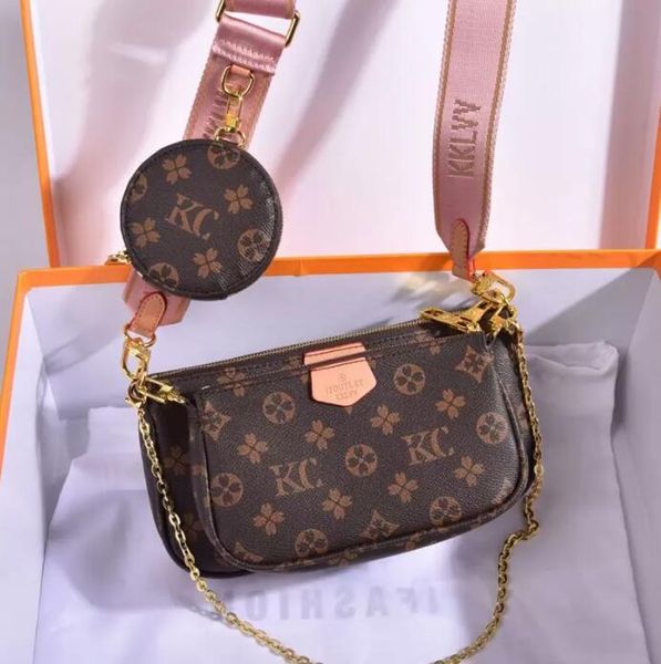 

3 pcs set favorite multi accessories women bag crossbody purse messenger bags handbags flowers designers shoulder lady genuine leather