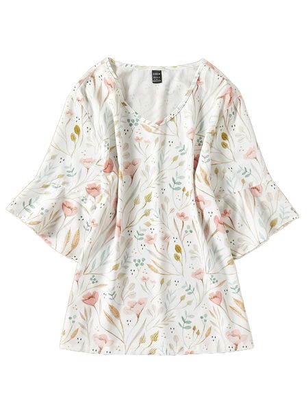 

a.ll o.ver f.loral p.rint tee d7zl#, White
