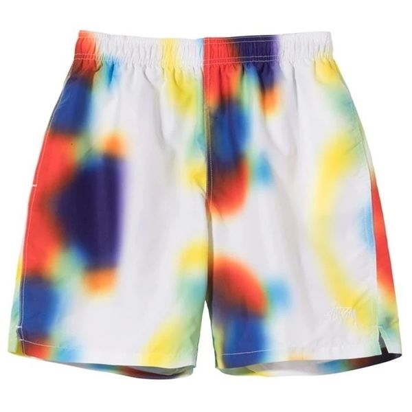 

summer 3d fashion print casual shorts street hip hop fitness polyester fast dry breathable embroidery mens 220620, White;black