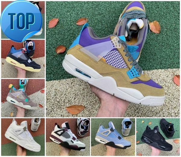 

2022 university blue 4 4s basketball shoes mens cream sail red thunder white oreo bred union noir jumpman taupe haze what the black cement