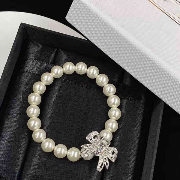 

fine jewellery bow diamond pearl buckle necklace bracelet brass platinum plated neck key bracelet, Black