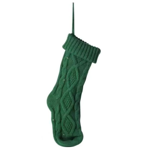

sports socks 46cm knitting christmas stockings xmas tree decorations solid color children kids gifts candy bags dhl fast ship rra4478, Black