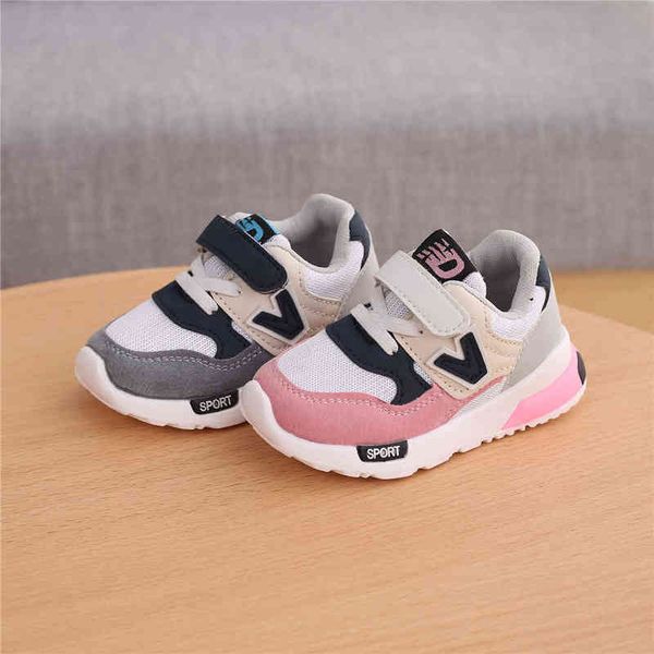 

fashion kids shoes baby boys girls children's casual sneakers breathable soft anti-slip running sports shoes size 21-39 g220527, Black;red