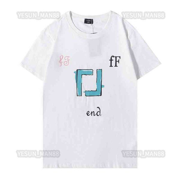 

designer luxury fends classic fende summer t shirt ff printed fashion mens and womens couple loose short sleeve tee, White;black