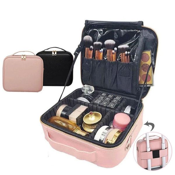 Kosmetiktaschen Fällen Weibliche Maniküre Make-Up Veranstalter Luxus Tasche Pinsel Rohr Professionelle Make-Up Schönheit Fall Marke Reise Mini