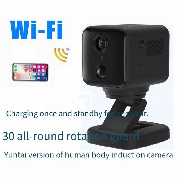 La più piccola mini videocamera con rotazione a 360 gradi Y80 Registrazione video digitale HD 4K PIR Rilevamento corpo Allarme Mini DV Comcorder WiFi Sorveglianza domestica remota Baby Monitor Nanny Cam