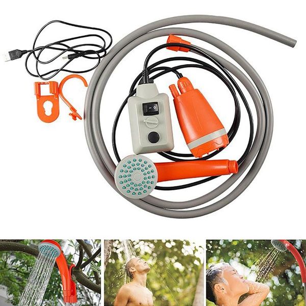 Wasserpistole Schneeschaumlanze Tragbare Autowaschanlage Campingdusche Hochdruck-Elektropumpe Outdoor-Reise Nehmen Sie Duschwasser