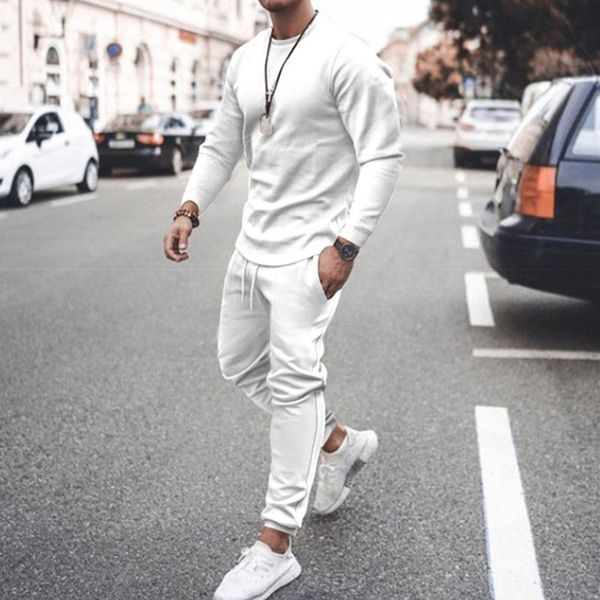

sports tracksuits men sportswear suit sweatshirt sweatpants male gym fitness training pants sets jogging clothing, Gray