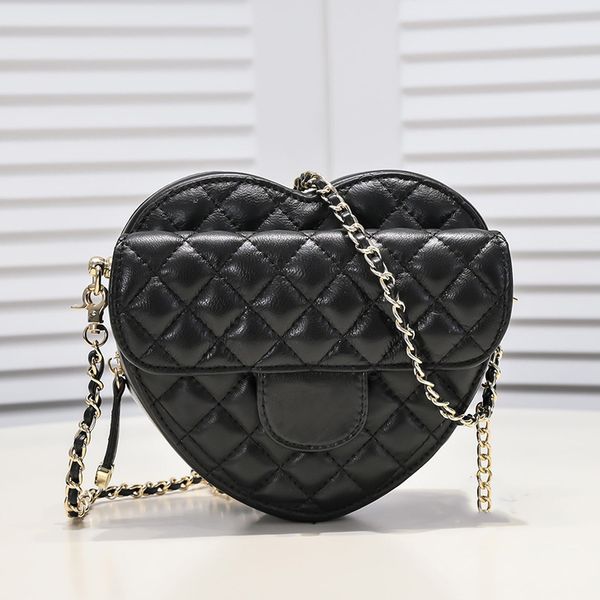 

22p womens classic mini quilted heart vanity bags with love zipper real leather large capacity cosmetic case ghw crossboy shoulder designer