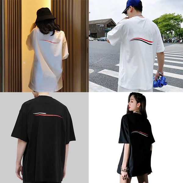 

2022designer t shirt summer short sleeve waves tee men women lovers luxury t-shirts fashion senior pure cotton size s-2xl, White;black