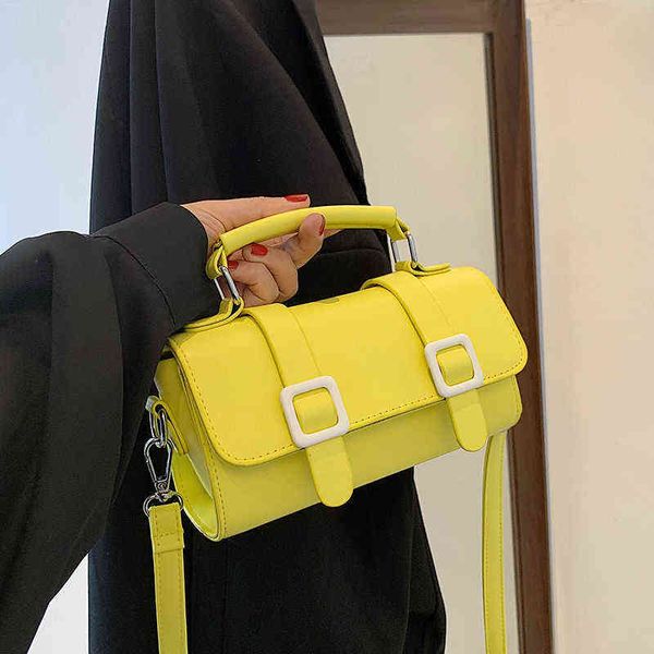 

fashion female new trendy portable boston one-shoulder messenger bags yellow casual handbags ladies patchwork pouch black purse g220524