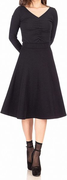 

choice everyday high waist a-line flared skater midi skirt i2xl#, Black;gray