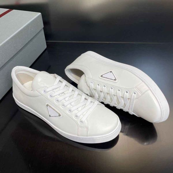 

hybrid style -- brushed leather sneakers shoes white black men metal triangle rubber sole casual comfort walking classic footwear