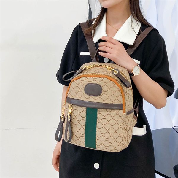 

2023 fashion leather women bag brand children school bags backpack springs lady grils travel bags l7913