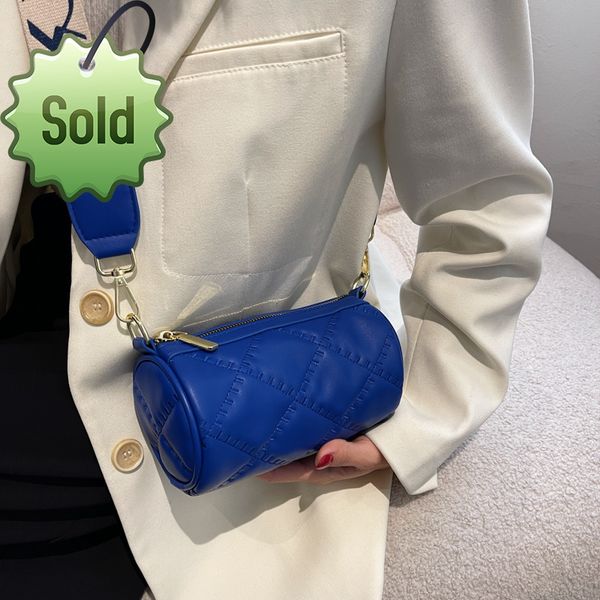 

wide small 2022 new leisure texture lattice fashion solid color shoulder messenger ladies designer bag handbag