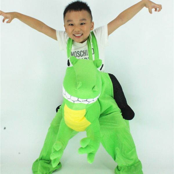 Costume da bambola mascotte Costume da dinosauro per bambini Carry Ride on Me Show Abbigliamento Pantaloni magici Cassetti posteriori per animali Puppet da passeggio Peluche protesico