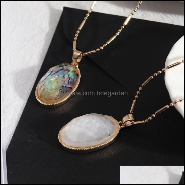 

pendant necklaces pendants jewelry fancy design handmade gold chain natural abalone shell necklace for women gift dhdkg, Silver