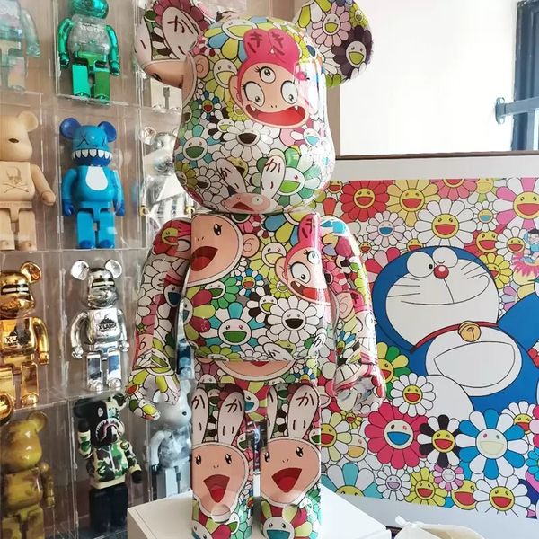 

new 70cm bearbrick 1000% sunflower violence building block bear hand decoration tide card decoration for children