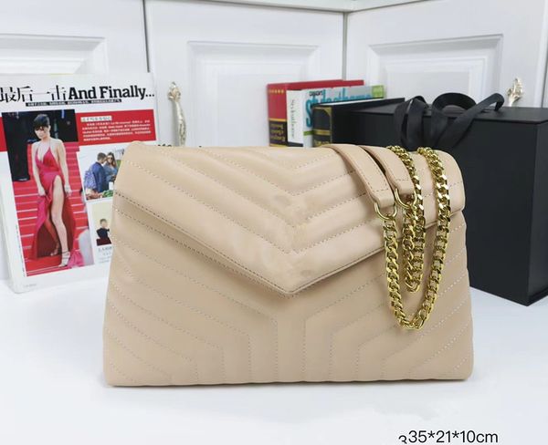 

2022 luxury fashion women bag shoulder bag brand y messenger handbag casual gold chain bag 5color