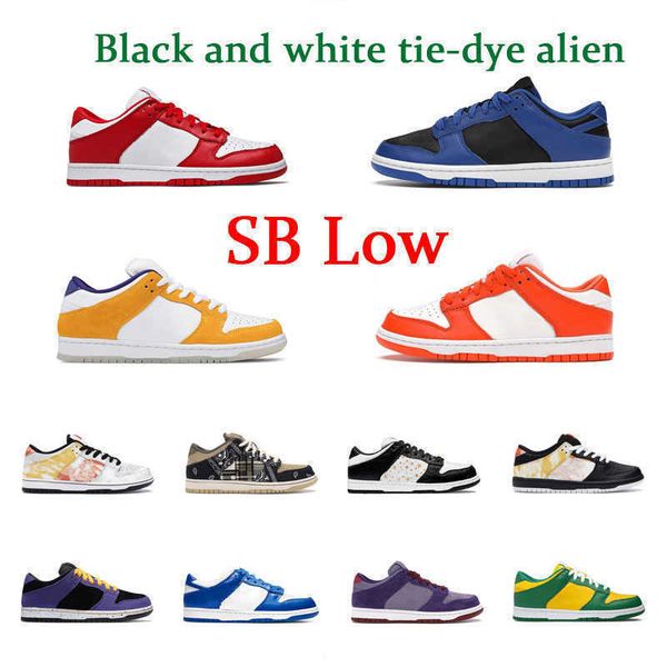 

2021 men women sb low running shoes retro model and shadow samba sashiko ben jerry black and white tie-dye alien outdoor skateboarding