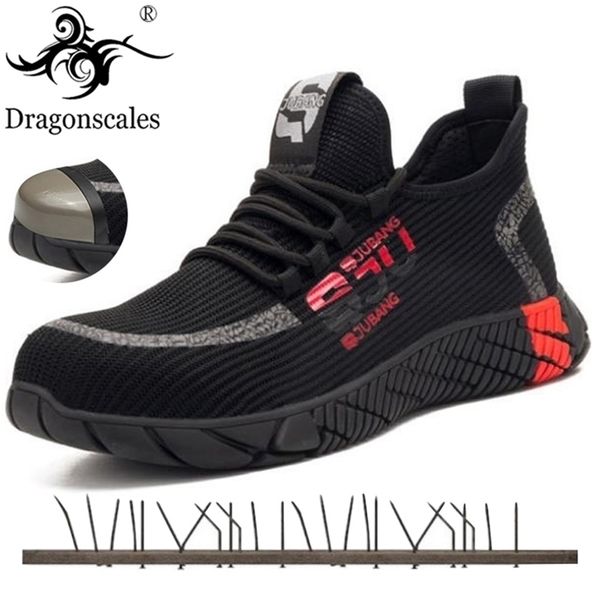 

drop men women steel toe safety lightweight work shoes indestructible breathable sneakers y200915, Black;brown