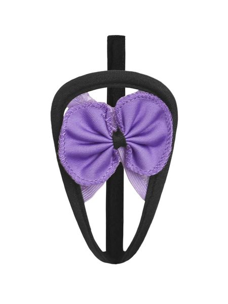 

bow front thong o71t#, Black;red