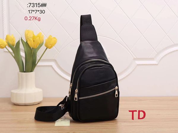 

2022 fashion classic men's women's chest bag backpack one shoulder diagonal bag double zipper casual cross body 5color