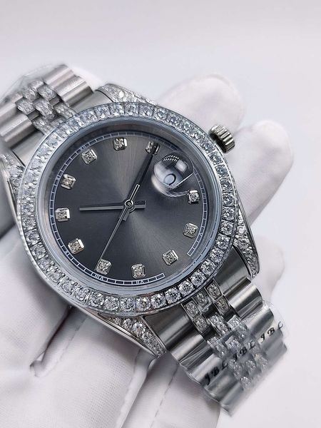 

fashion mens sports watches automatic mechanical 2813 movement men watch stainless steel diamond bezel man watches business designer male wr, Slivery;brown