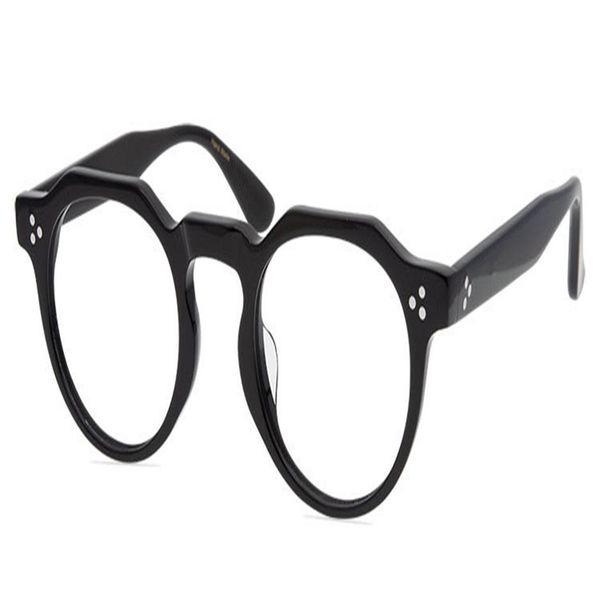 

men optical glassese frame round spectacle frames retro eyeglass frame fashion eyeglasses women handmade myopia eyewear with box328g, Silver