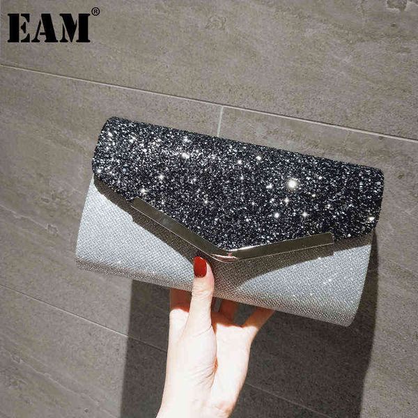 

evening bags [eam] evening clutch bag women fashion luxury designer pu leather chains wedding shiny handbags metal envelope bags 18b0807 220