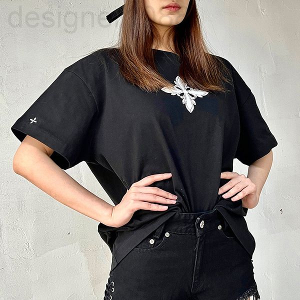 

women's t-shirt designer  smfk cross casual loose and versatile cotton t-shirt eh6h, White
