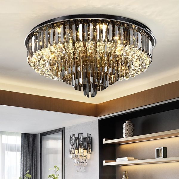

new crystal chandelier modern exalted luxury lighting round hanging lamp for living room bedroom indoor home light fixtures