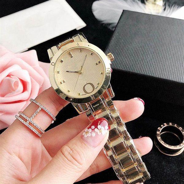 

fashion watches women girls big letters style metal steel band quartz wrist watch p86241a, Slivery;brown