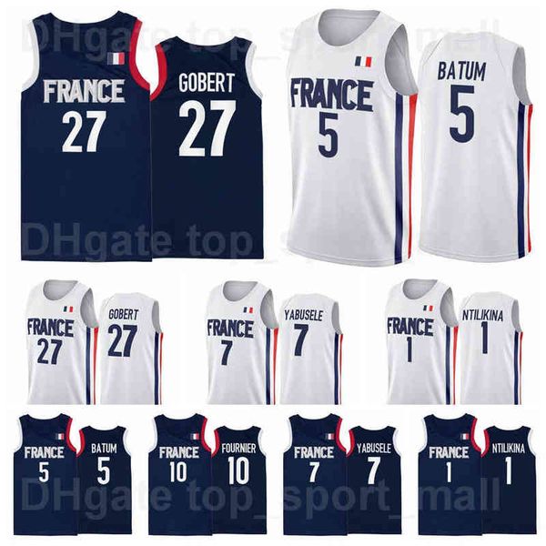 

tokyo france basketball jersey rudy gobert 27 nicolas batum 5 7 guerschon yabusele 1 frank ntilikina 10 evan fournier vincent poirier