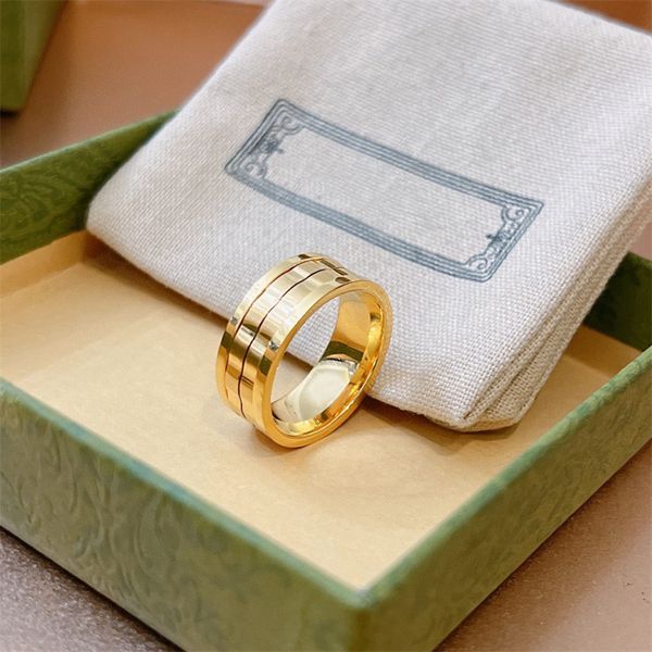 Дизайнерские роскошные ювелирные ювелирные украшения классические бренды кольца для женских девушек классические золотые серебряные буквы обручальное кольцо ювелирные изделия 3 стиля