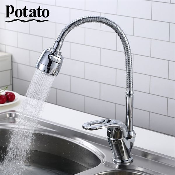 Картофельный кухонный кран One Hander Mixer Cold и Hot Kitchen Tap Одно отверстие для водных смеси