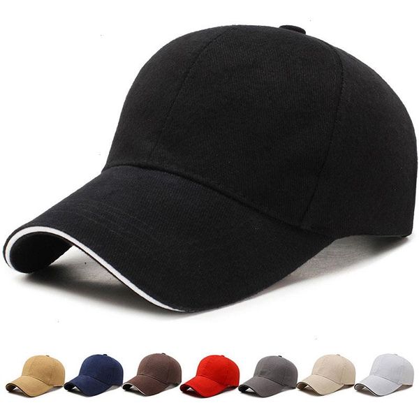 Mens Cotton Classic Baseball Cap ajustável Fechamento de fivela Dadd Hat Sports Golf Casual Gorras Hip Hop Chapéus para homens