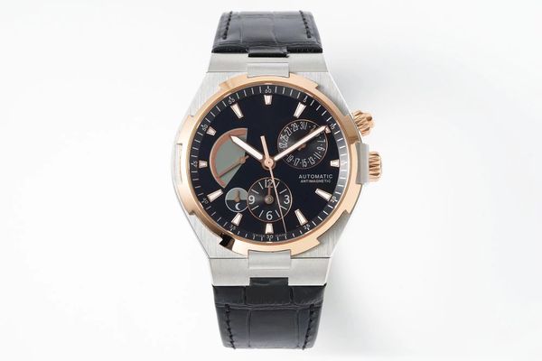 TWA Watch Size 42mmx13.5 мм с 1222 SC Движение День/Ночная Дата и двойной часовой пояс оснащен фториновым резиновым ремешком
