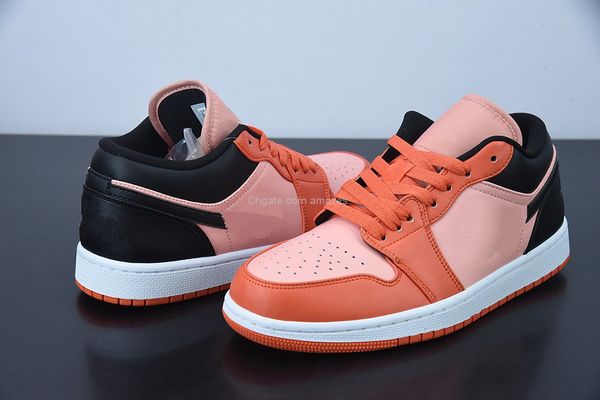 

low orange 1 black dm3379-600 basketball shoes womens mens size us 4-12 36-46