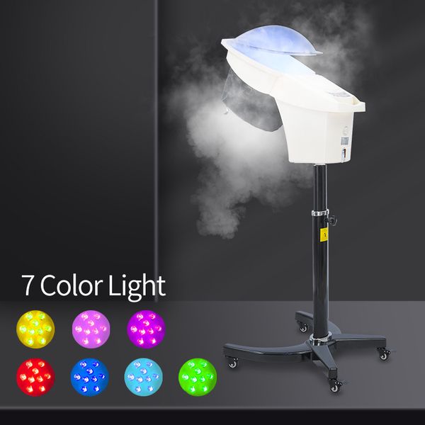 

professional hair micromist equipment barber use blue light ozone o3 nano micro mist hair salon steamer machine with stand