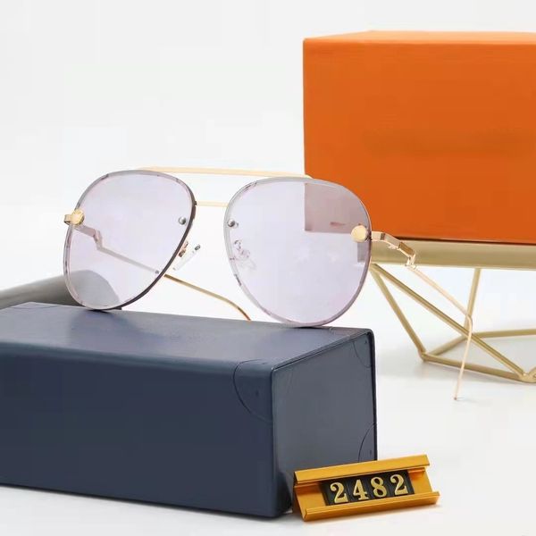 

2022 brand design sunglasses womens mens designer premium fashion metal rimless nubuck oversized sunglasses retro women men uv400, White;black