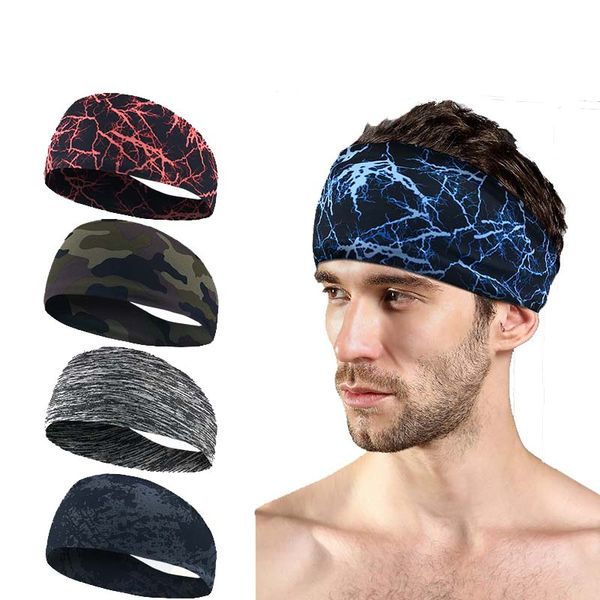 Yoga Hair Bands 1 PCS Men Women Camuflage Sport Band de faixa de cabeça para a cabeça Elastic para banda de moletom de tênis de fitness de ciclismo de vôlei