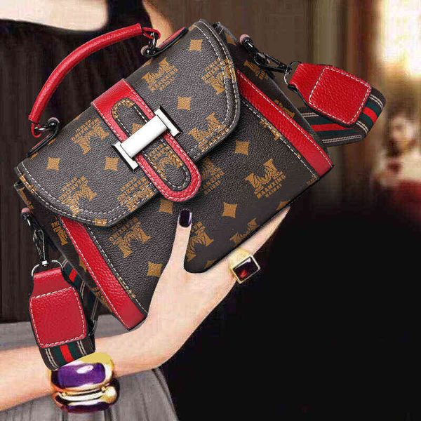 

texture small 2022 spring and summer new red printed women's shoulder color msenger bag2022 factory online export fashion trendy brand