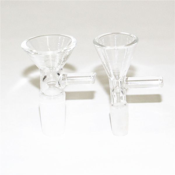 Rauchen Glasschalen Rutsche Ölbrenner Dicke Schüssel für Bongs Wasserpfeifen Wasserpfeife 10 mm 14 mm 18,8 mm Quarznägel Rauchsammler