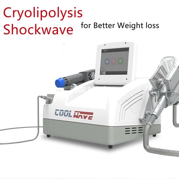 

cryo ing cryolipolysis shockwave machine slimming cellulite reduction device with two functions
